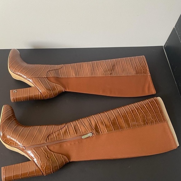 Nib Circus By Sam Edelman Clarimont Tall Stretch Knee high Boots in Mocha Croc - Picture 7 of 11